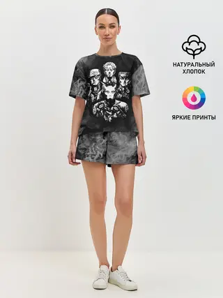 Женская пижама с шортами / Diamond is Unbreakable gray