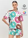 Женская пижама с шортами / Любитель пончиков