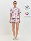 Женская пижама с шортами / Розовый фламинго