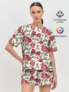 Женская пижама с шортами / Цветочный узор