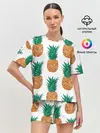 Женская пижама с шортами / Ананасовый арт
