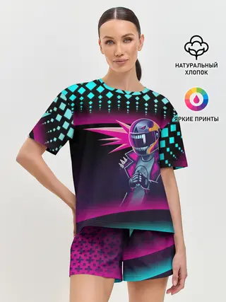 Женская пижама с шортами / НЕОНОВЫЙ ГОНЩИК