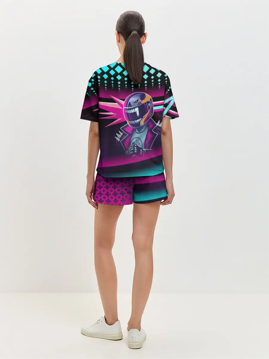 Женская пижама с шортами / НЕОНОВЫЙ ГОНЩИК