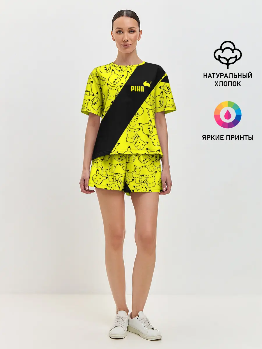 Женская пижама с шортами / Пикачу