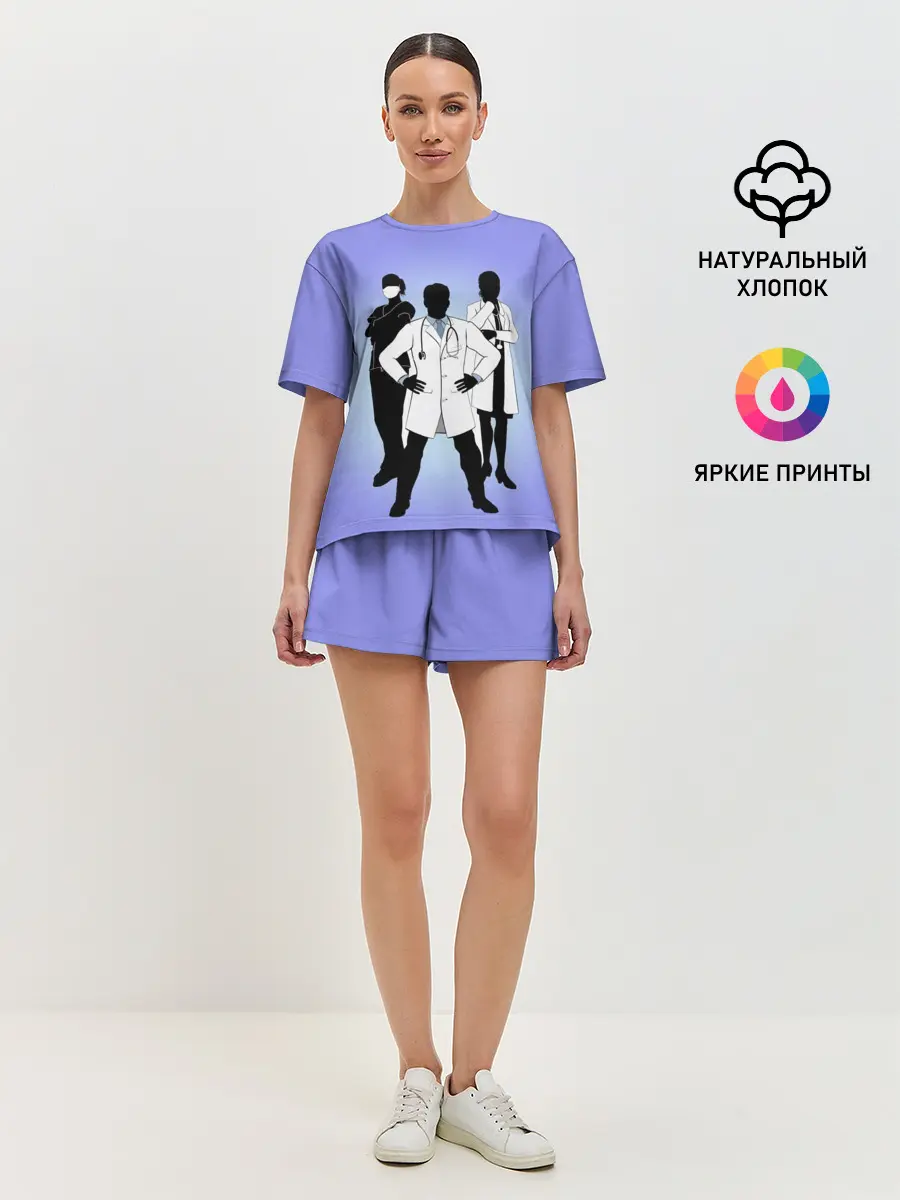 Женская пижама с шортами / Герои наших дней