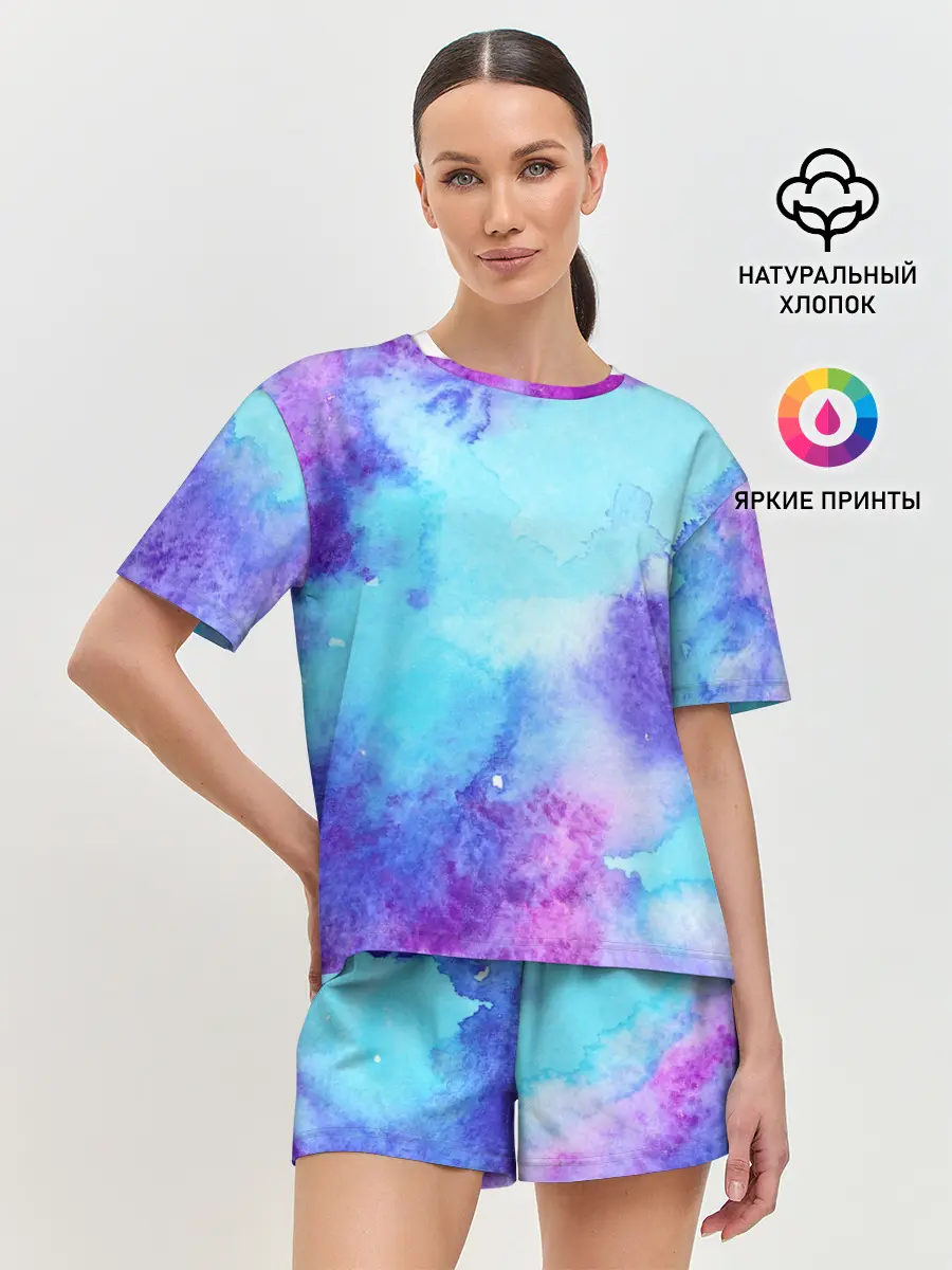 Женская пижама с шортами / Краски