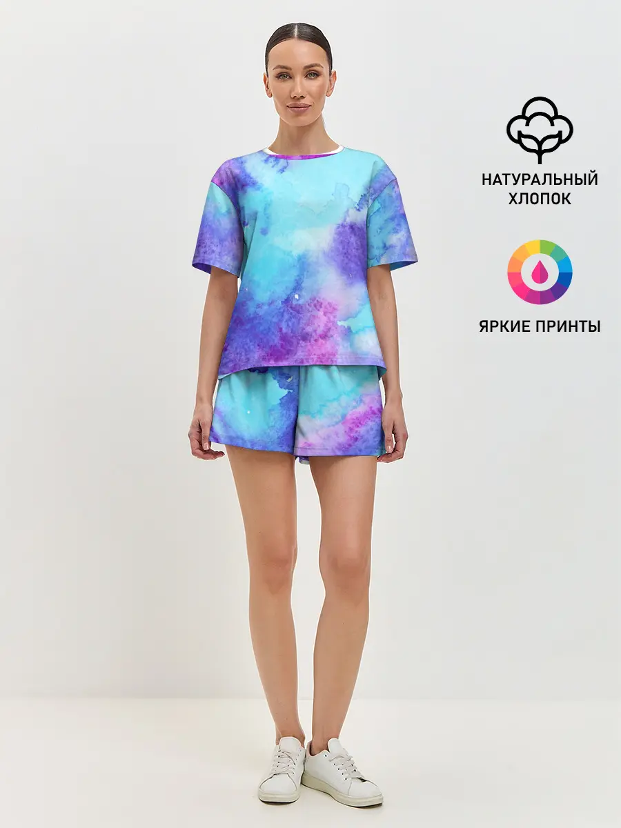 Женская пижама с шортами / Краски