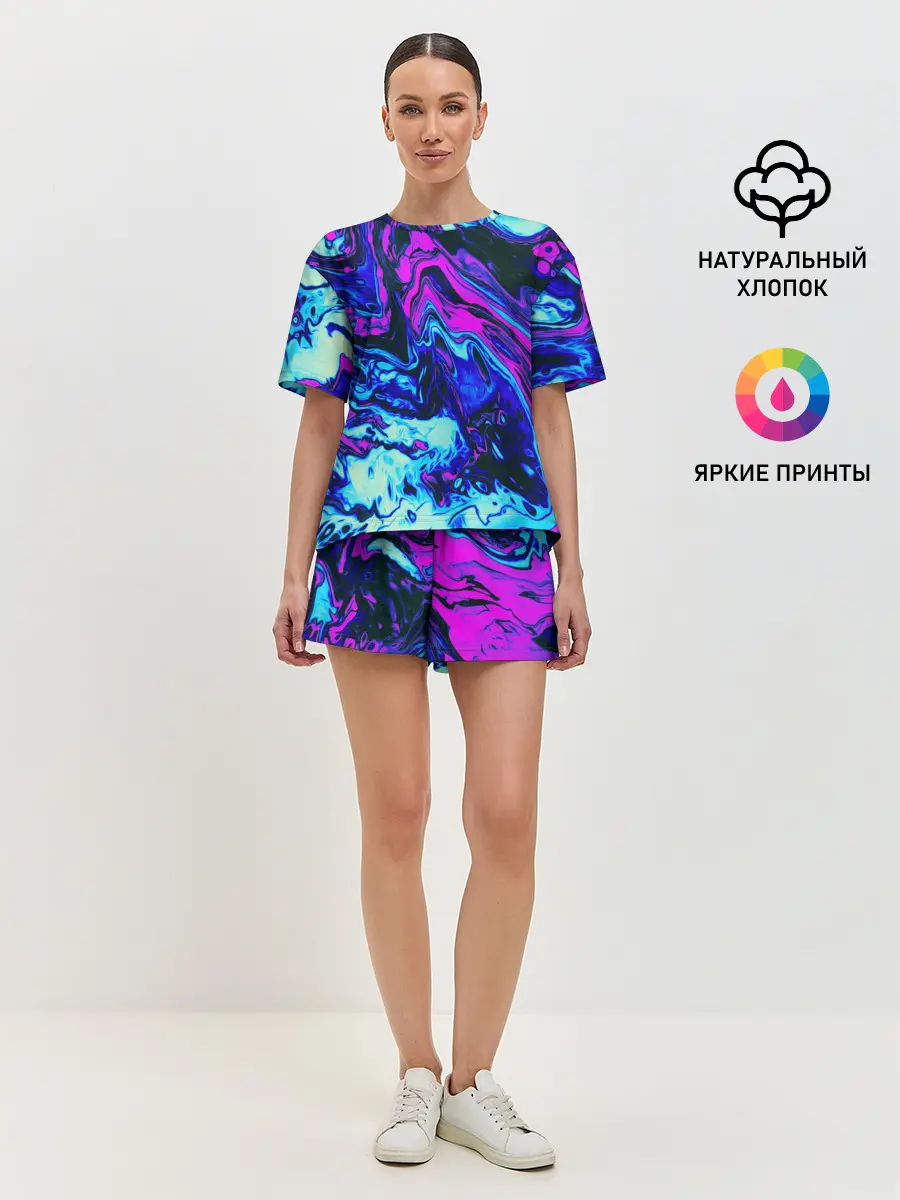 Женская пижама с шортами / DIGITAL ABSTRACT
