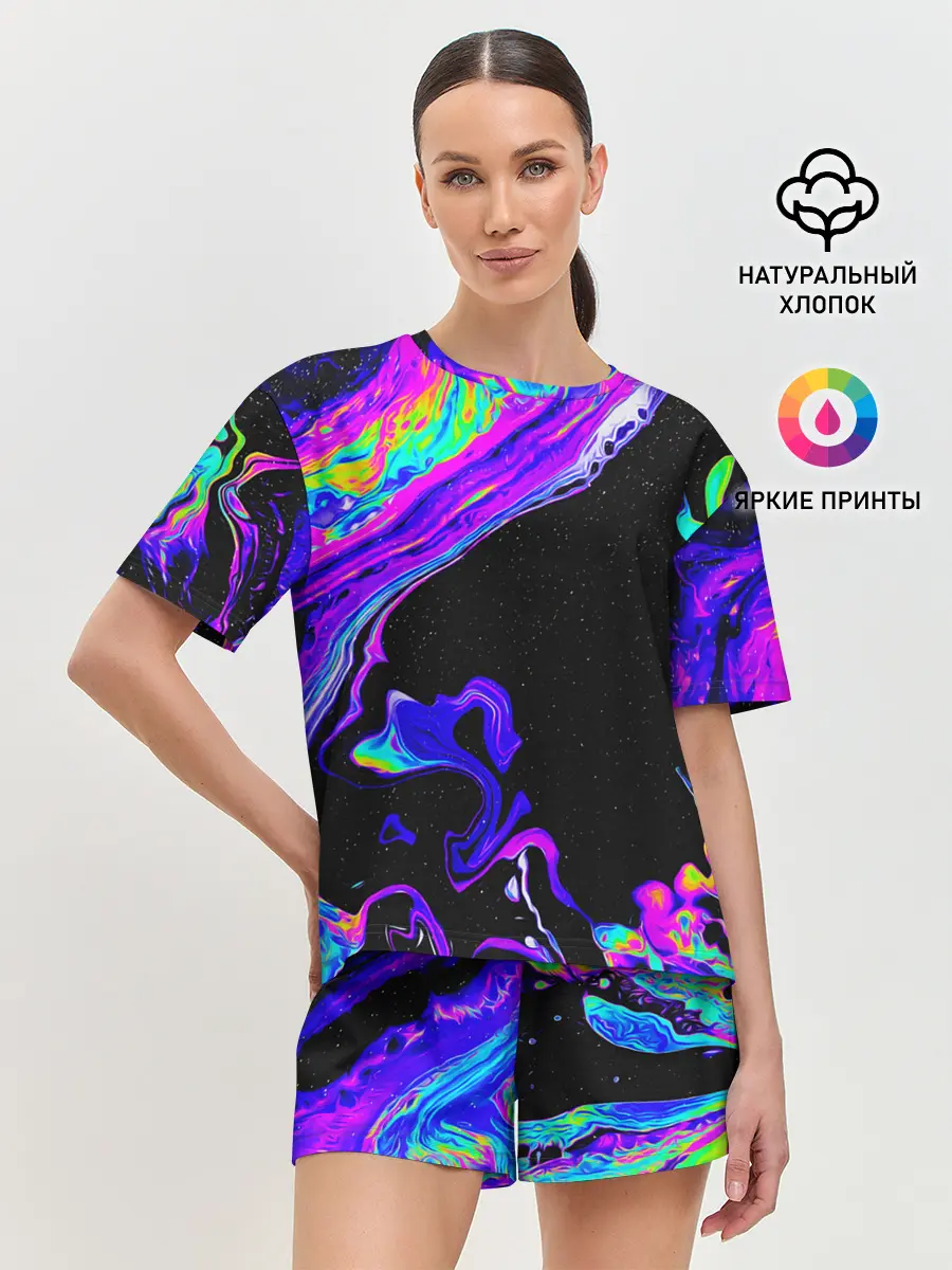 Женская пижама с шортами / DIGITAL ABSTRACT