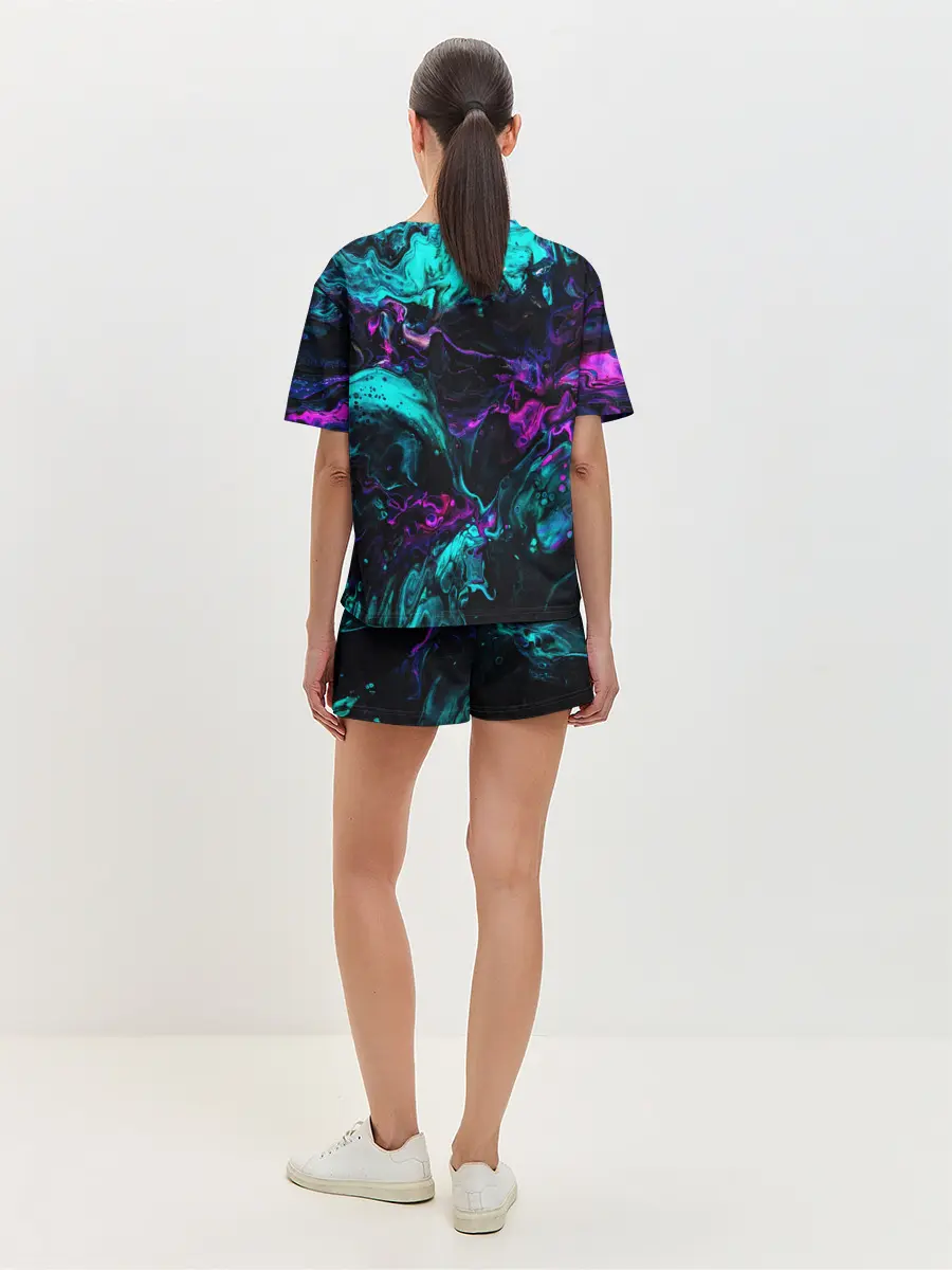 Женская пижама с шортами / НЕОНОВАЯ АБСТРАКЦИЯ | NEON