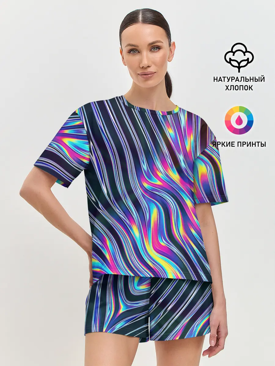 Женская пижама с шортами / DIGITAL ABSTRACT