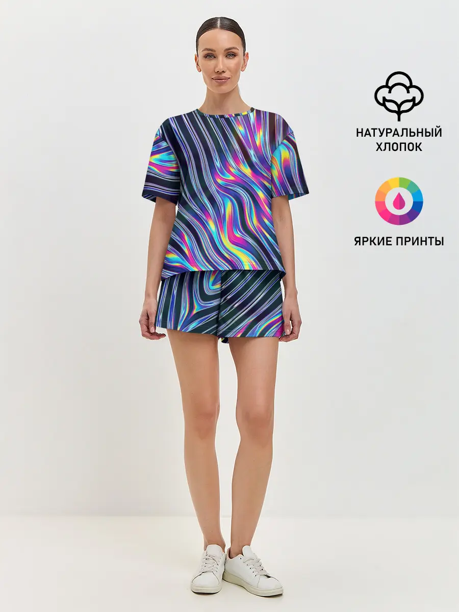 Женская пижама с шортами / DIGITAL ABSTRACT