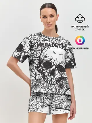 Женская пижама с шортами / Megadeth