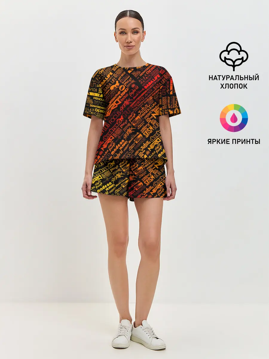Женская пижама с шортами / Музыкальные бренды