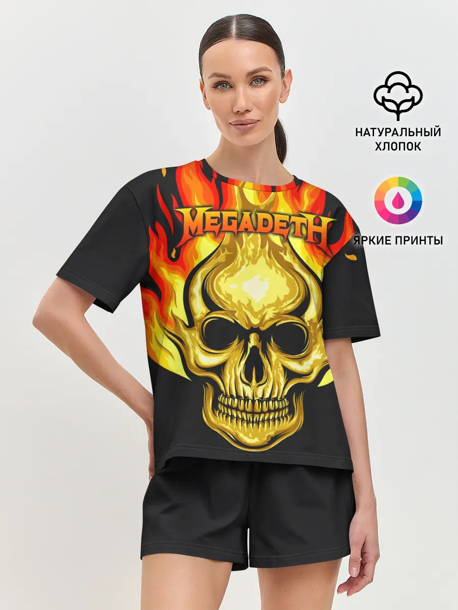 Женская пижама с шортами / Megadeth