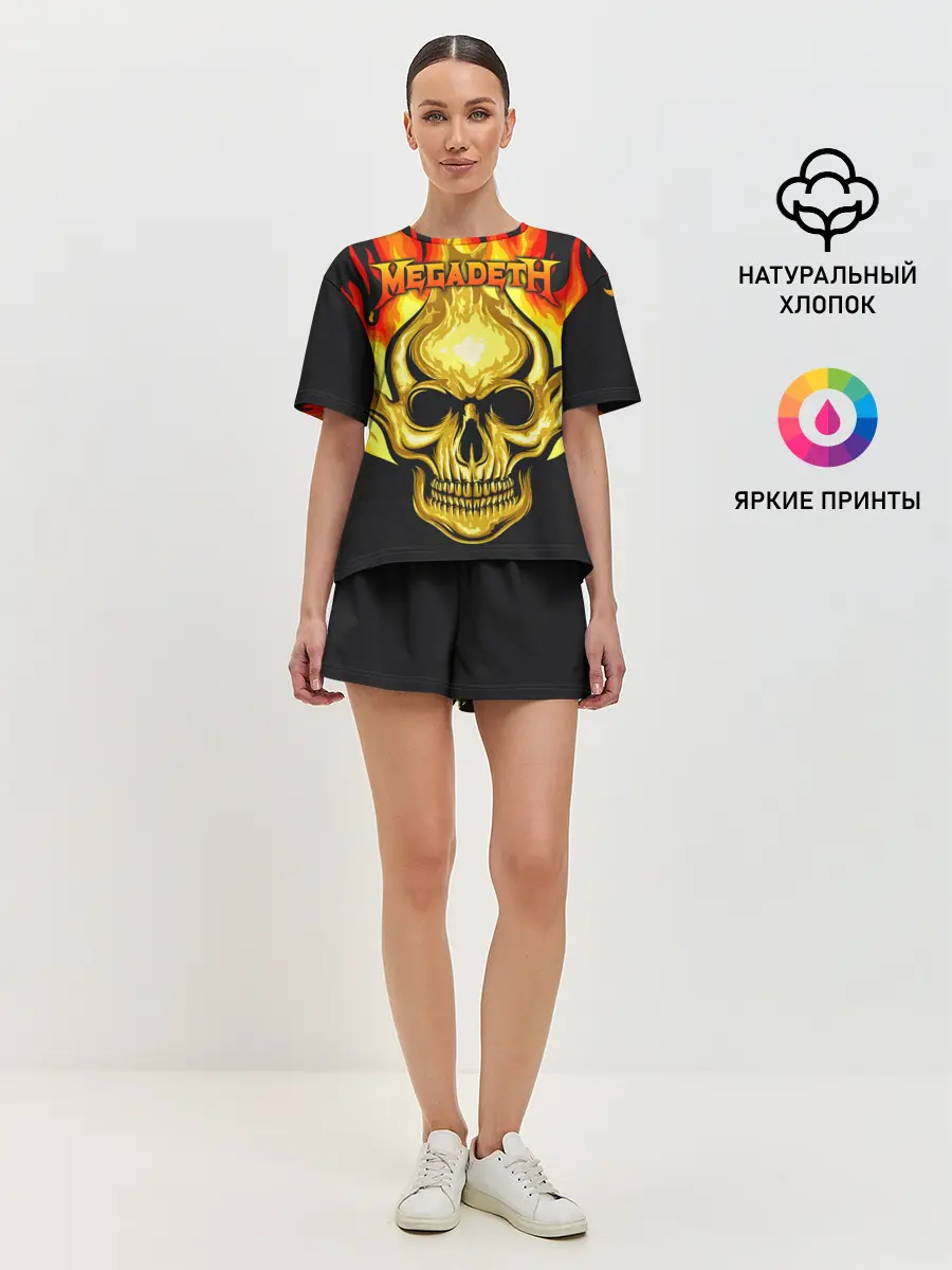 Женская пижама с шортами / Megadeth