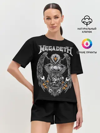 Женская пижама с шортами / Megadeth