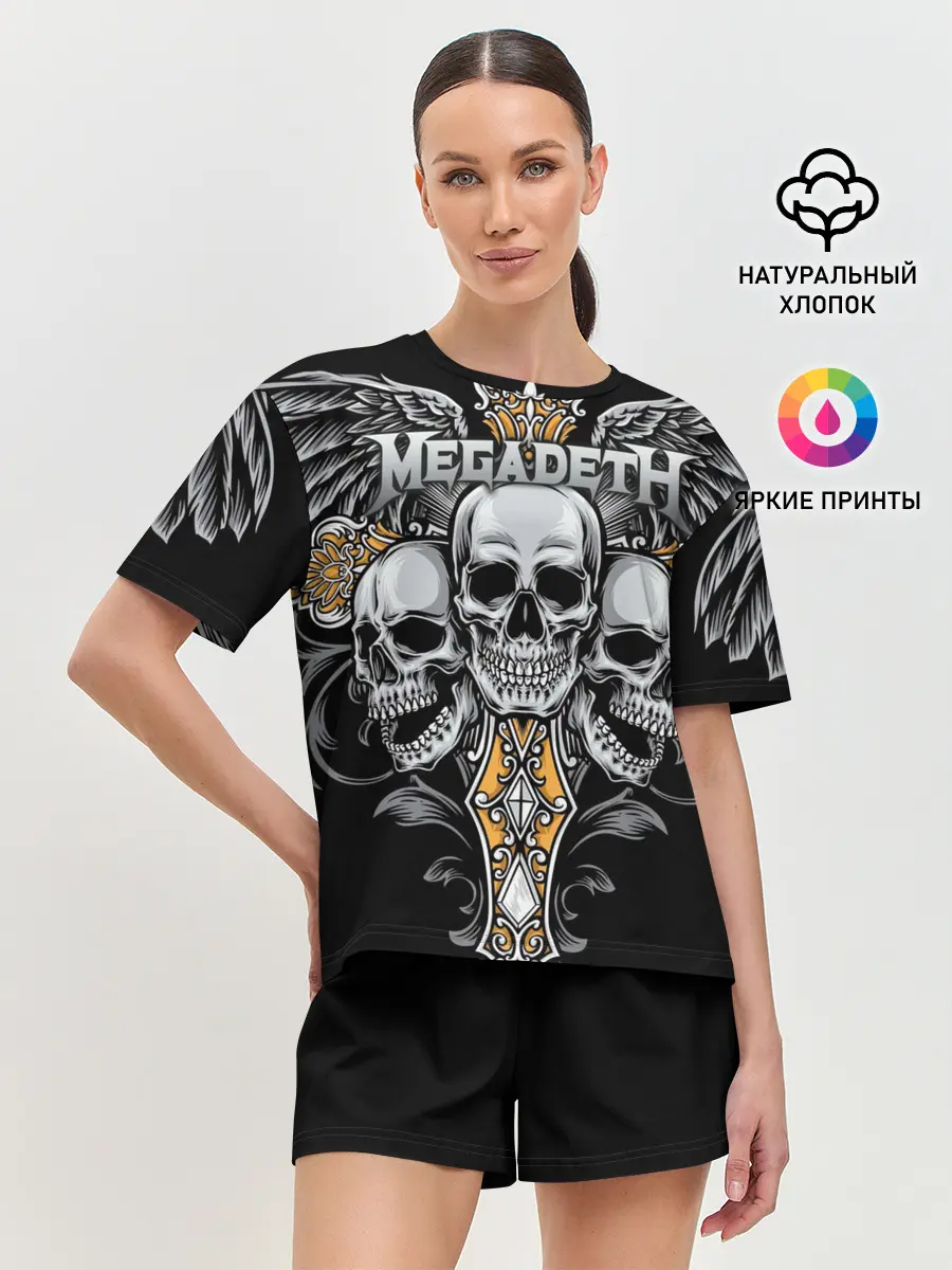 Женская пижама с шортами / Megadeth