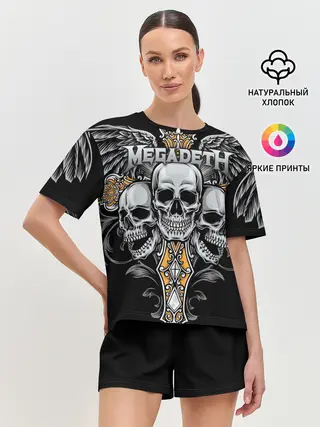 Женская пижама с шортами / Megadeth
