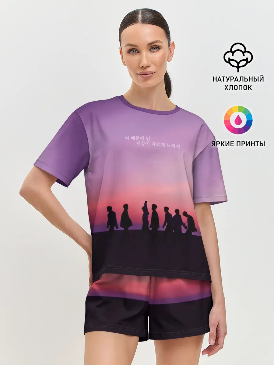 Женская пижама с шортами / BTS