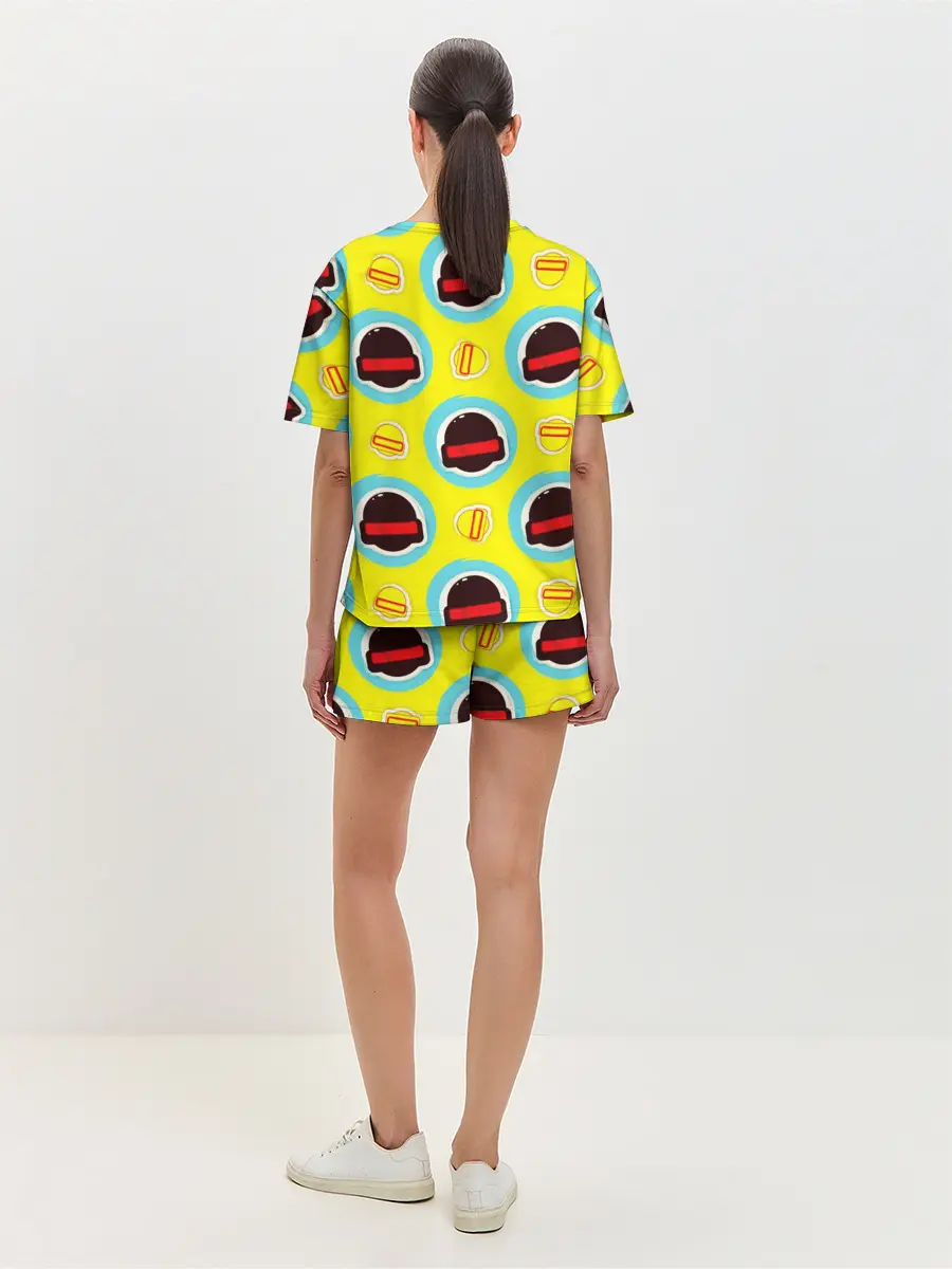 Женская пижама с шортами / PUBG | YELLOW
