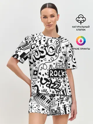 Женская пижама с шортами / Rock