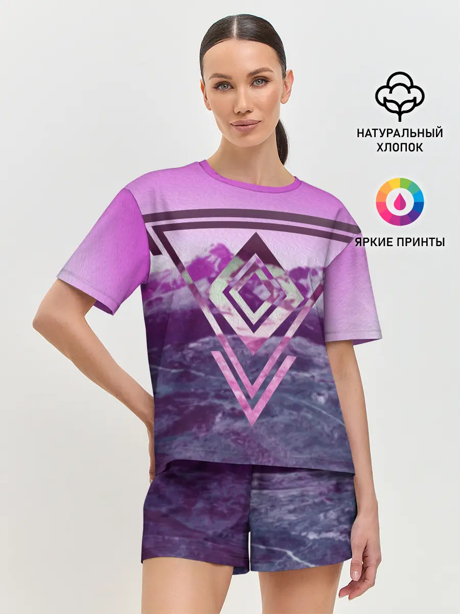 Женская пижама с шортами / ИЗУМРУД