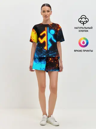 Женская пижама с шортами / PORTAL 2 | ПОРТАЛ 2