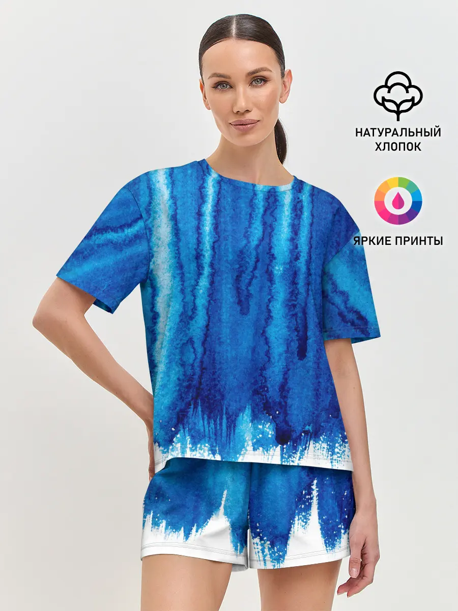 Женская пижама с шортами / Будь в потоке