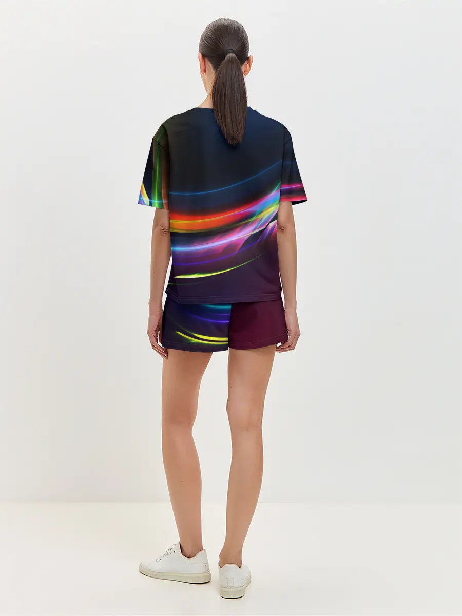 Женская пижама с шортами / NEON STRIPES