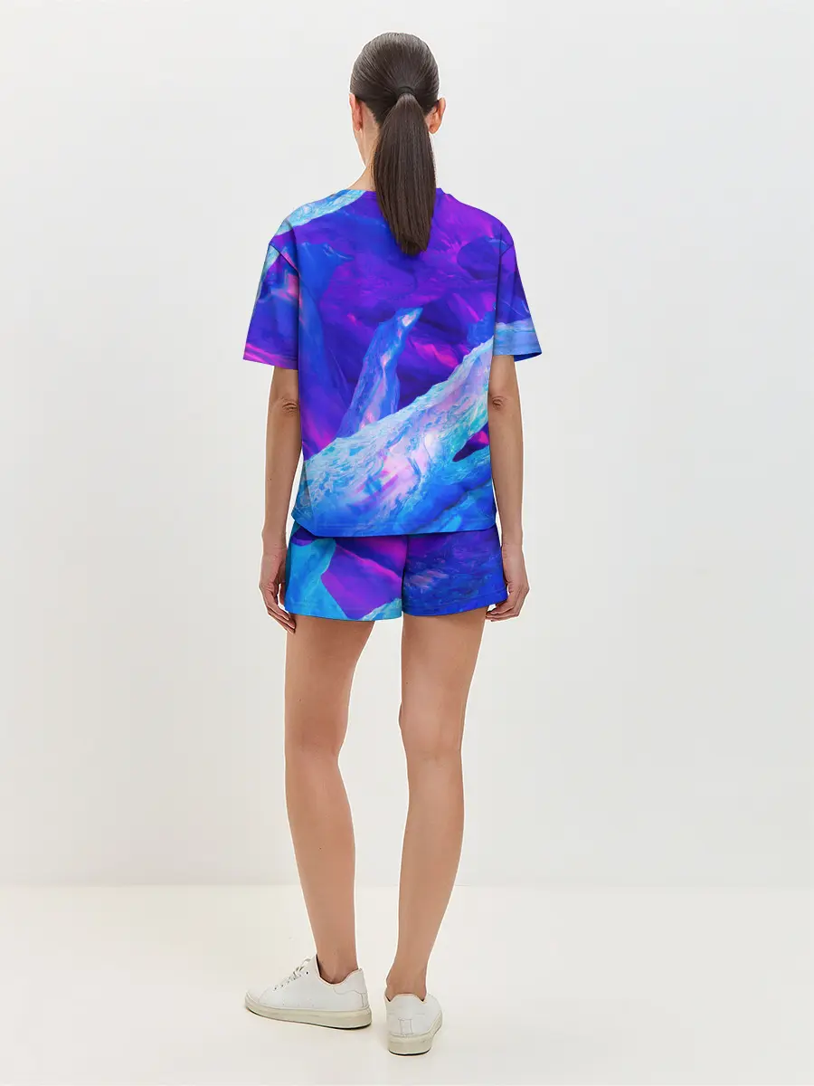 Женская пижама с шортами / ЛЕДЯНОЙ НЕОН