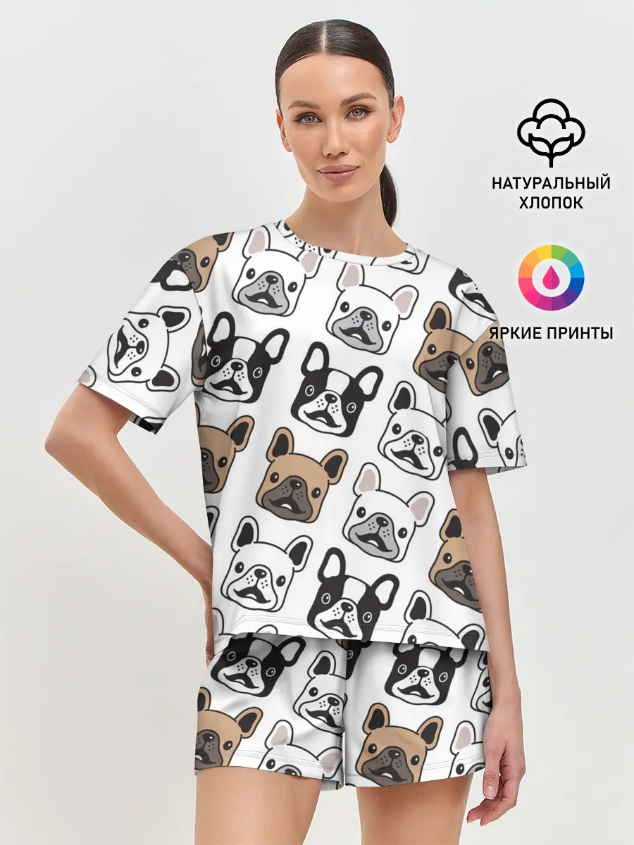 Женская пижама с шортами / БОСТОН ТЕРЬЕР | BOSTON TERRIER