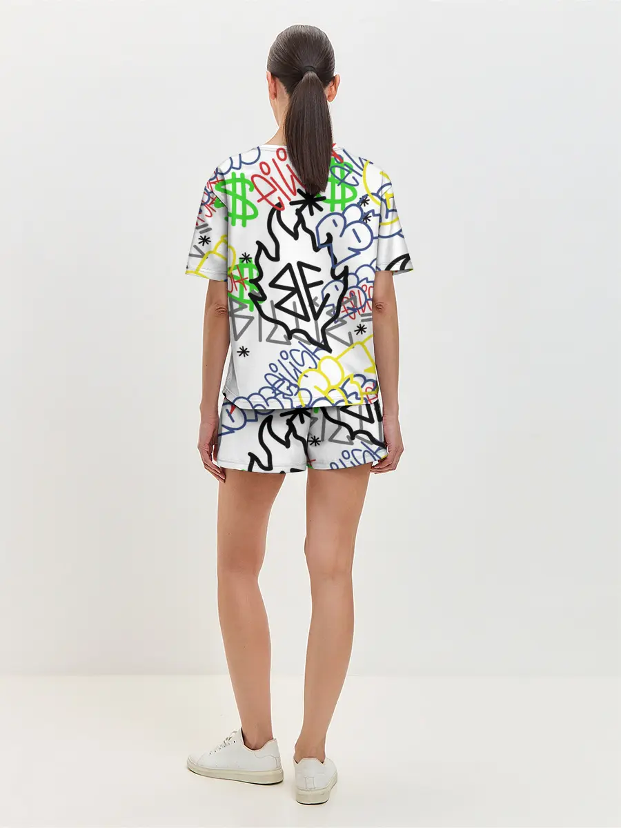 Женская пижама с шортами / BILLIE EILISH GRAFFITI