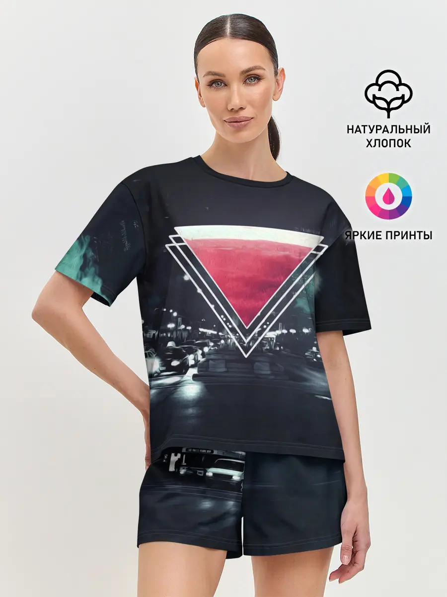 Женская пижама с шортами / MUSIC