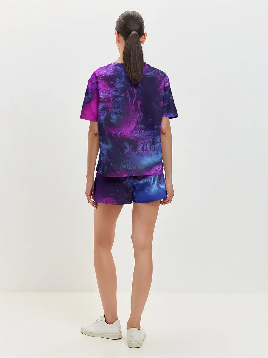 Женская пижама с шортами / Неон