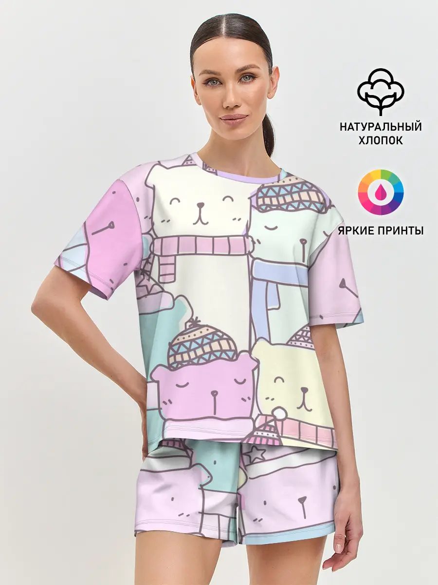 Женская пижама с шортами / Каваи