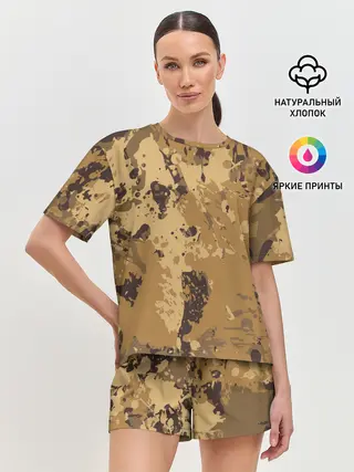 Женская пижама с шортами / КАМУФЛЯЖ BLUE