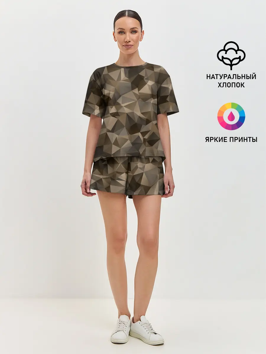 Женская пижама с шортами / СОВРЕМЕННЫЙ КАМУФЛЯЖ