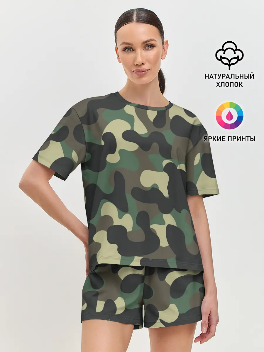 Женская пижама с шортами / КАМУФЛЯЖ