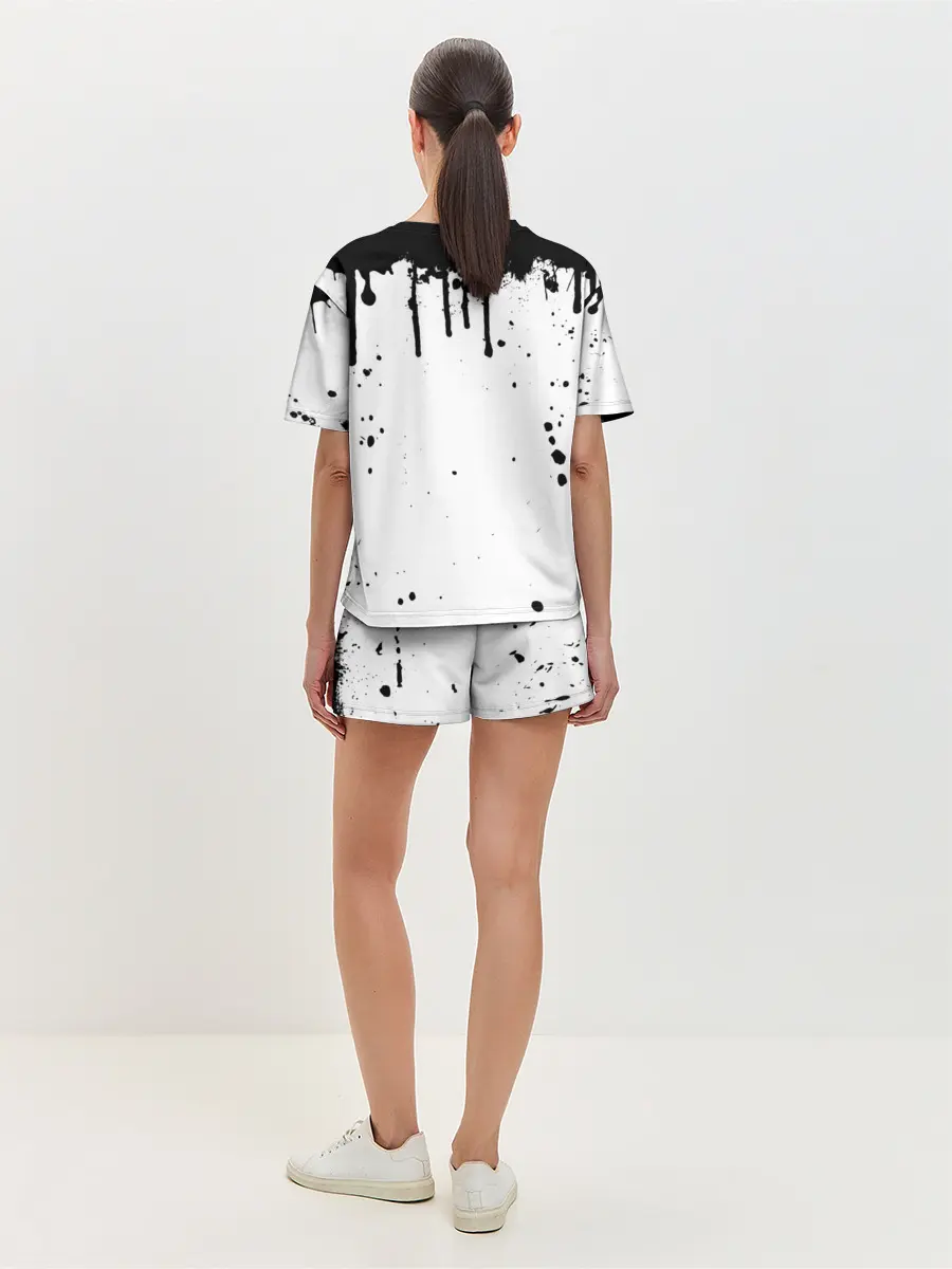 Женская пижама с шортами / Ахегао лицо в цвете