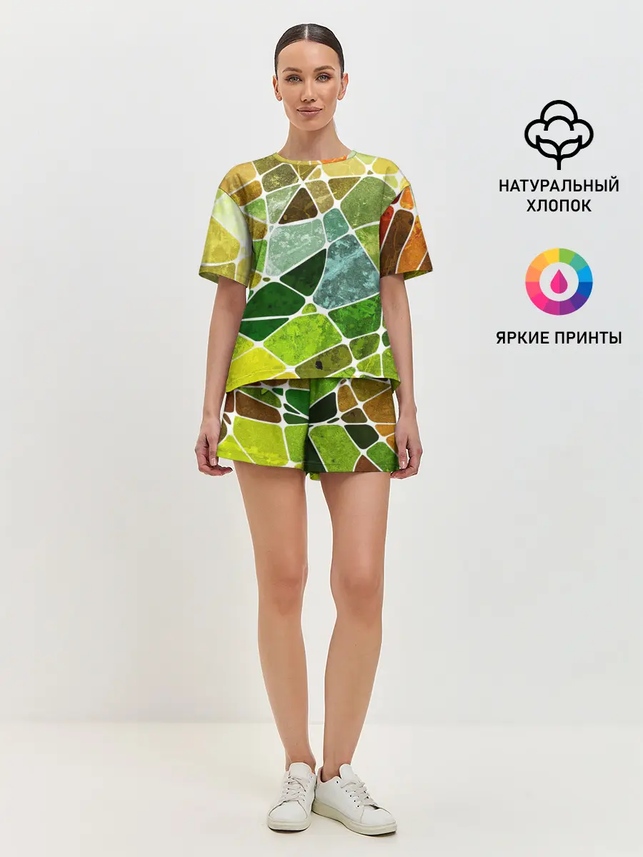 Женская пижама с шортами / Мозаика