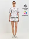 Женская пижама с шортами / Фламинго