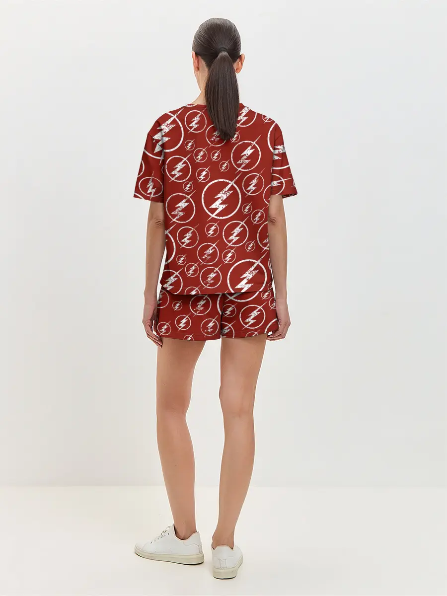 Женская пижама с шортами / The Flash Logo Pattern