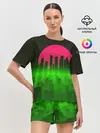 Женская пижама с шортами / НЕОНОВЫЙ ГОРОД