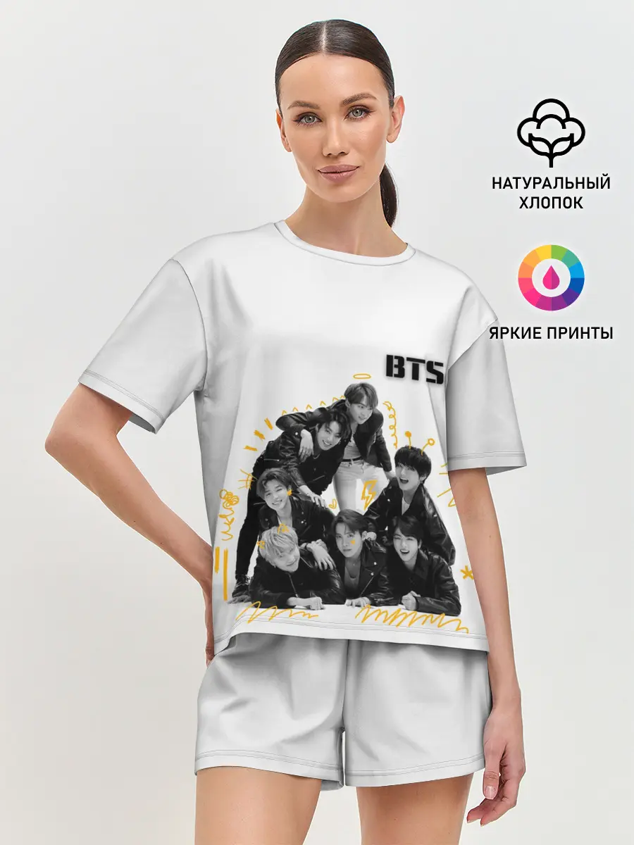 Женская пижама с шортами / BTS