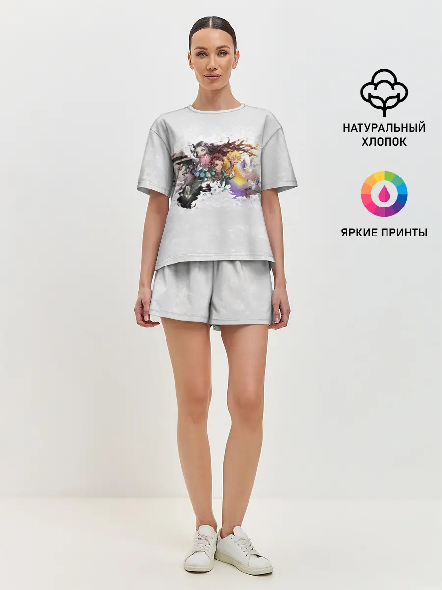 Женская пижама с шортами / Клинок рассекающий демонов