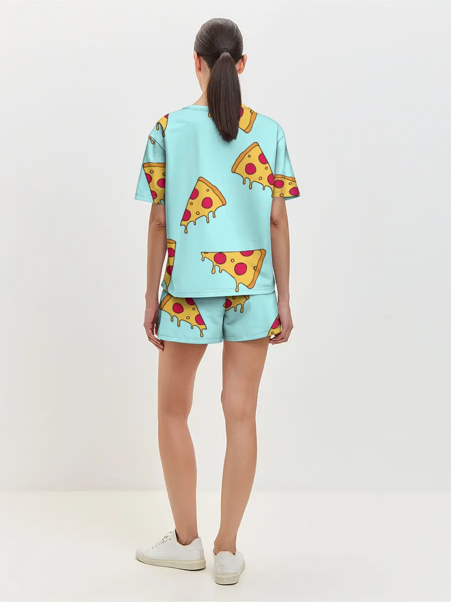 Женская пижама с шортами / Ароматная пицца