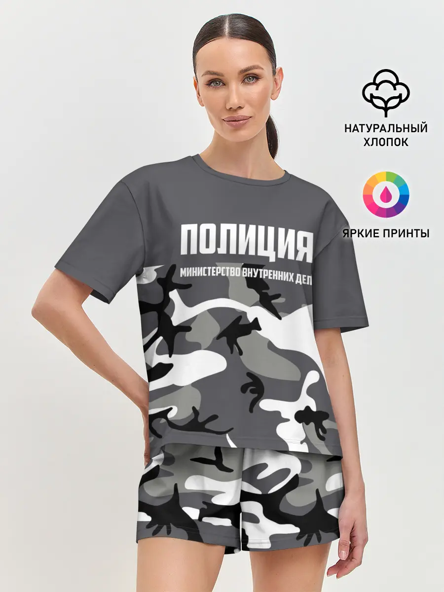 Женская пижама с шортами / Полиция МВД