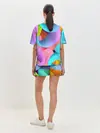 Женская пижама с шортами / абстракция
