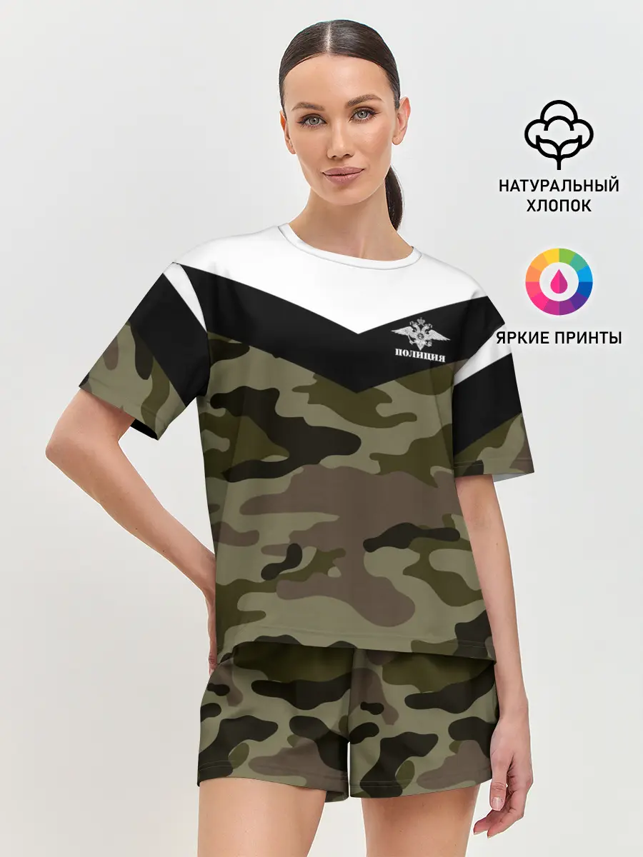 Женская пижама с шортами / Полиция